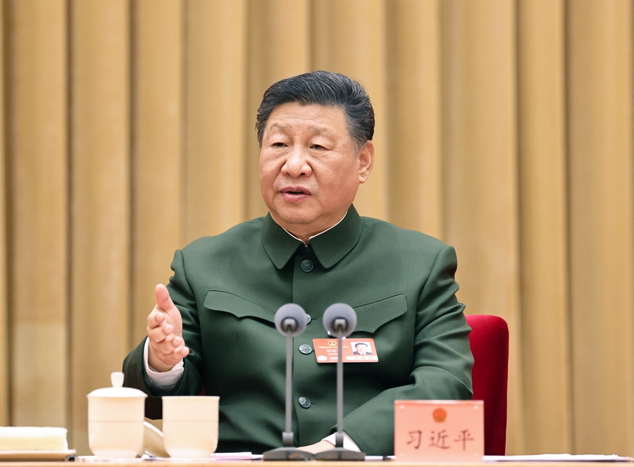 習近平出席解放軍和武警部隊代表團全體會議 